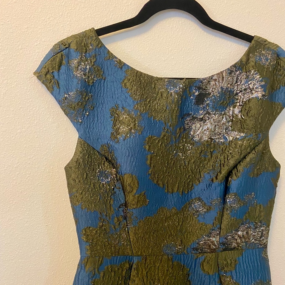 Vera Wang Jacquard Cocktail Dress
